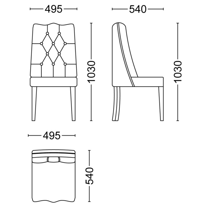 Claudia Chair Size