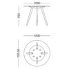 grip circle dining table size