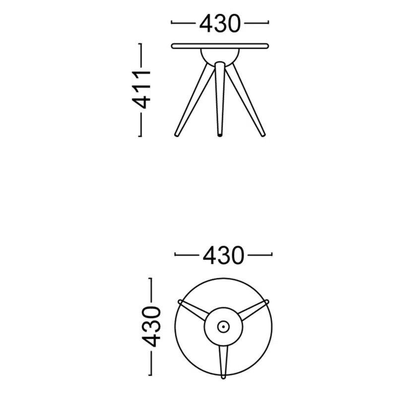 grip side table size