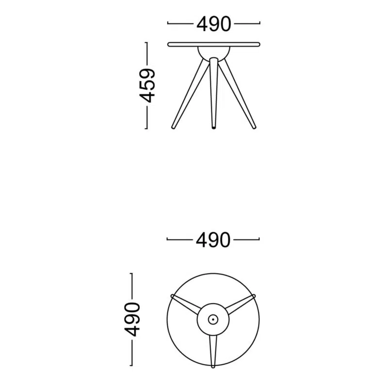 grip side table size