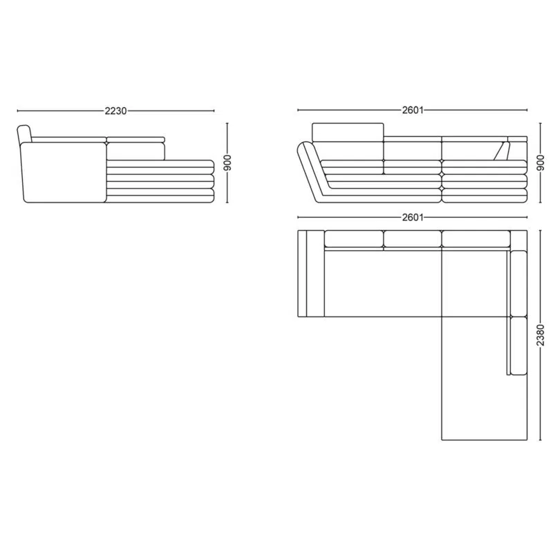 Heidman Sectional size