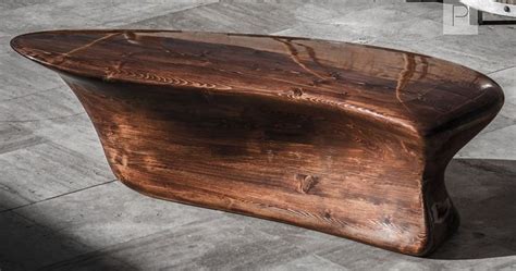 luxury solid wood bench wave