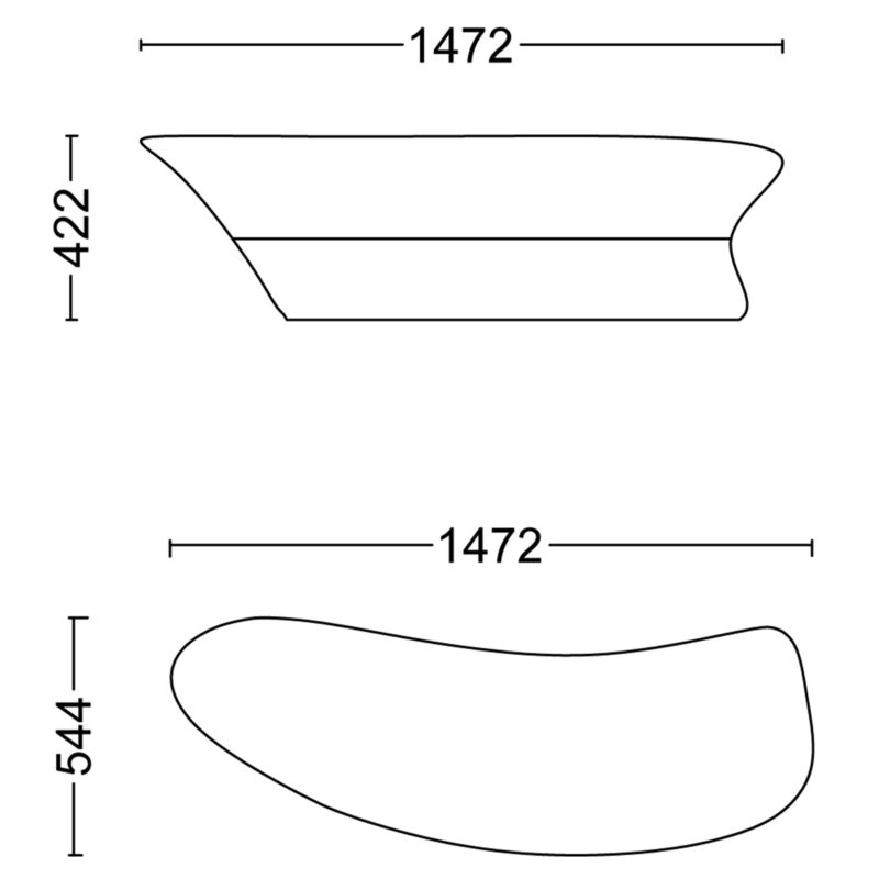 Wave Bench Size