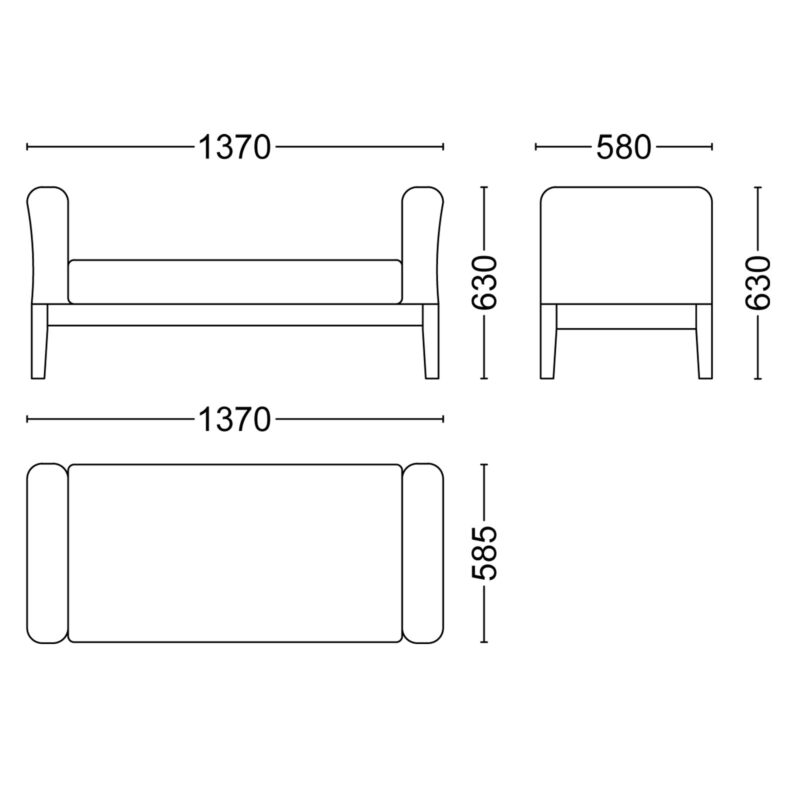 Weeny Bench Size
