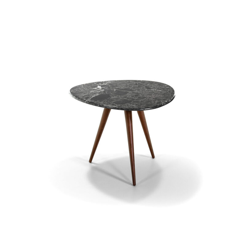 real marble black coffee table solid wood leg luxury