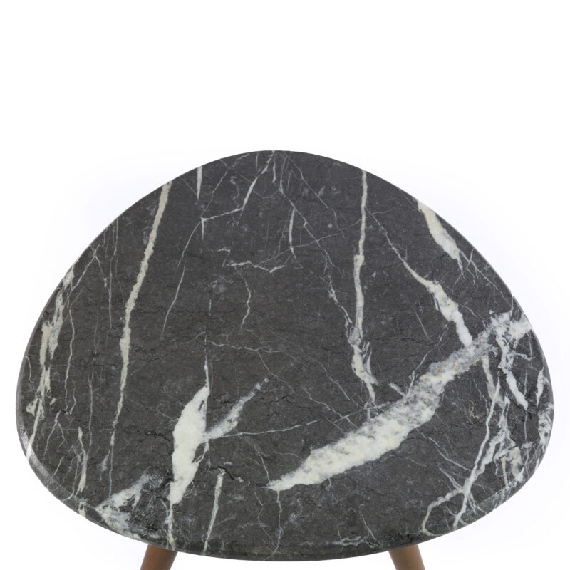 genuine egg shape black marble