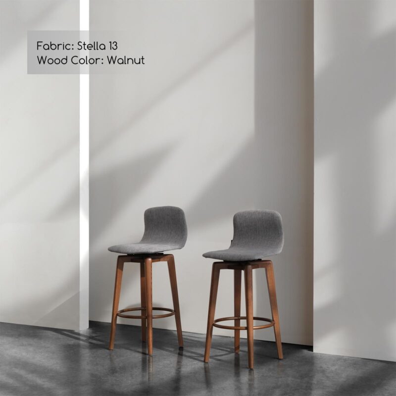 modern swivel gray elena bar stool