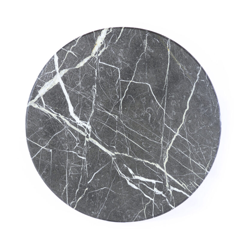round black real marble