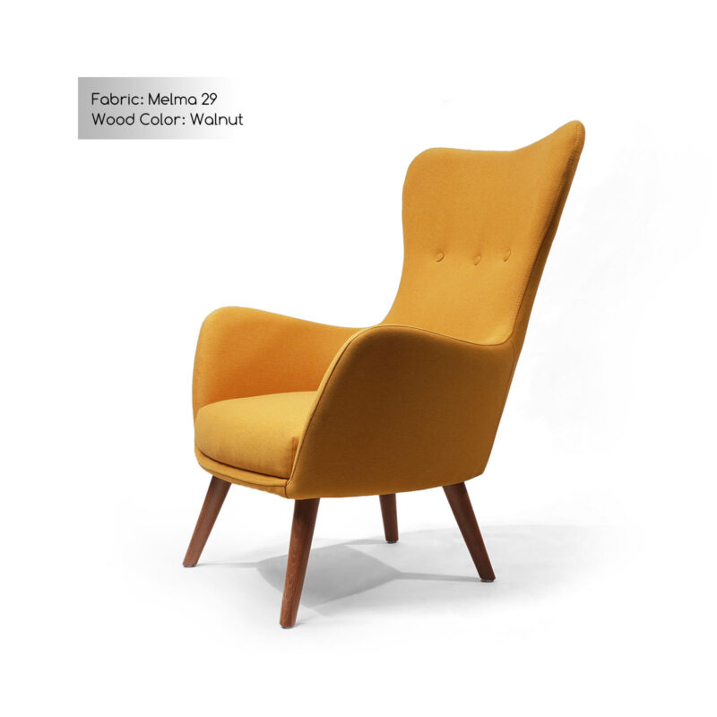 yellow happy armchair elegant