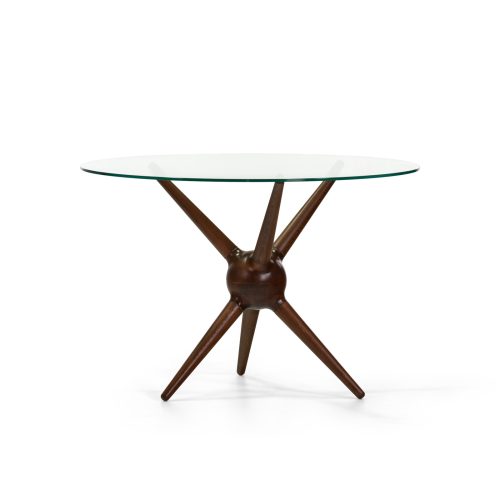unique dining table round solid wood top glass