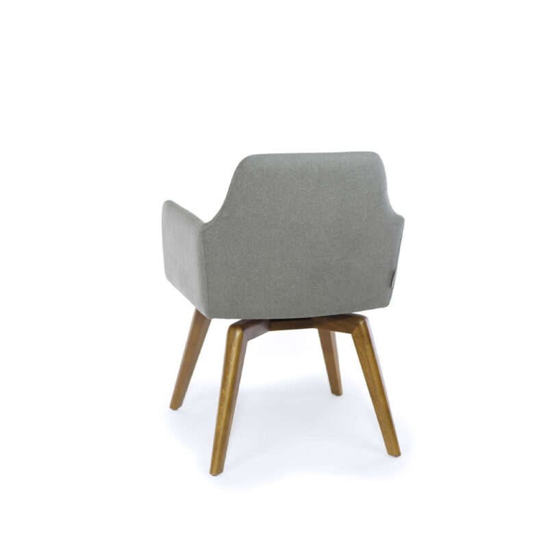 modern laleh swivel dining chair wooden legs