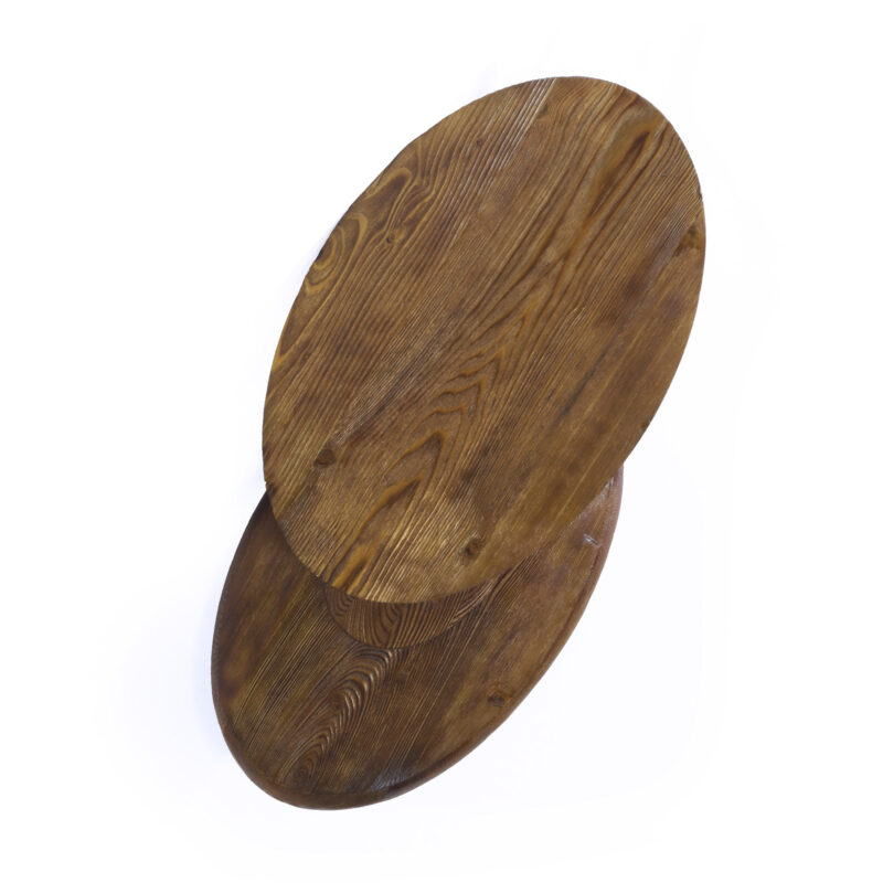 wood texture raised grain oval end table luxury