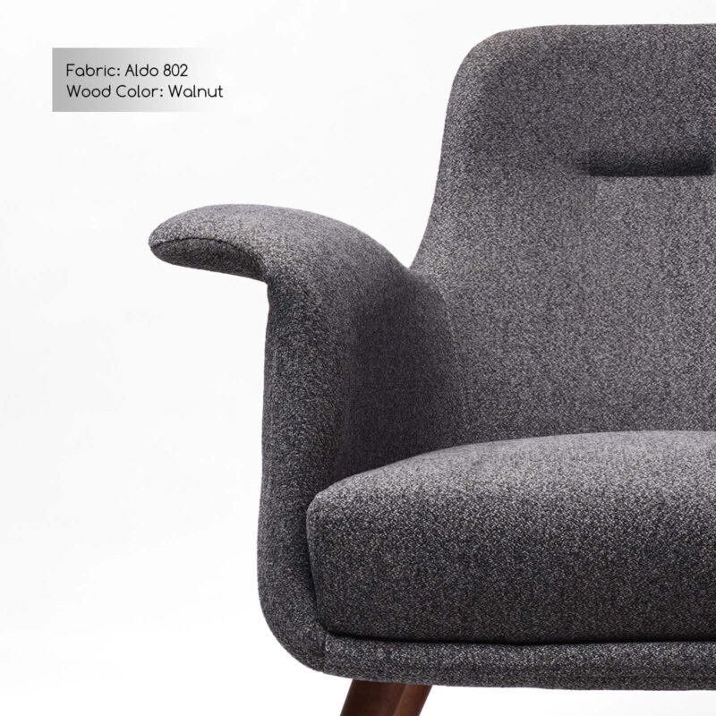 ritzy dark gray armchair