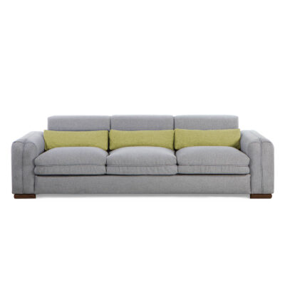 beautiful wide sofa in grey