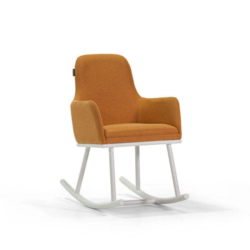 orange rocking chair