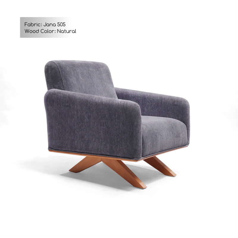 Shanty modern armchair blue fabric jana 505