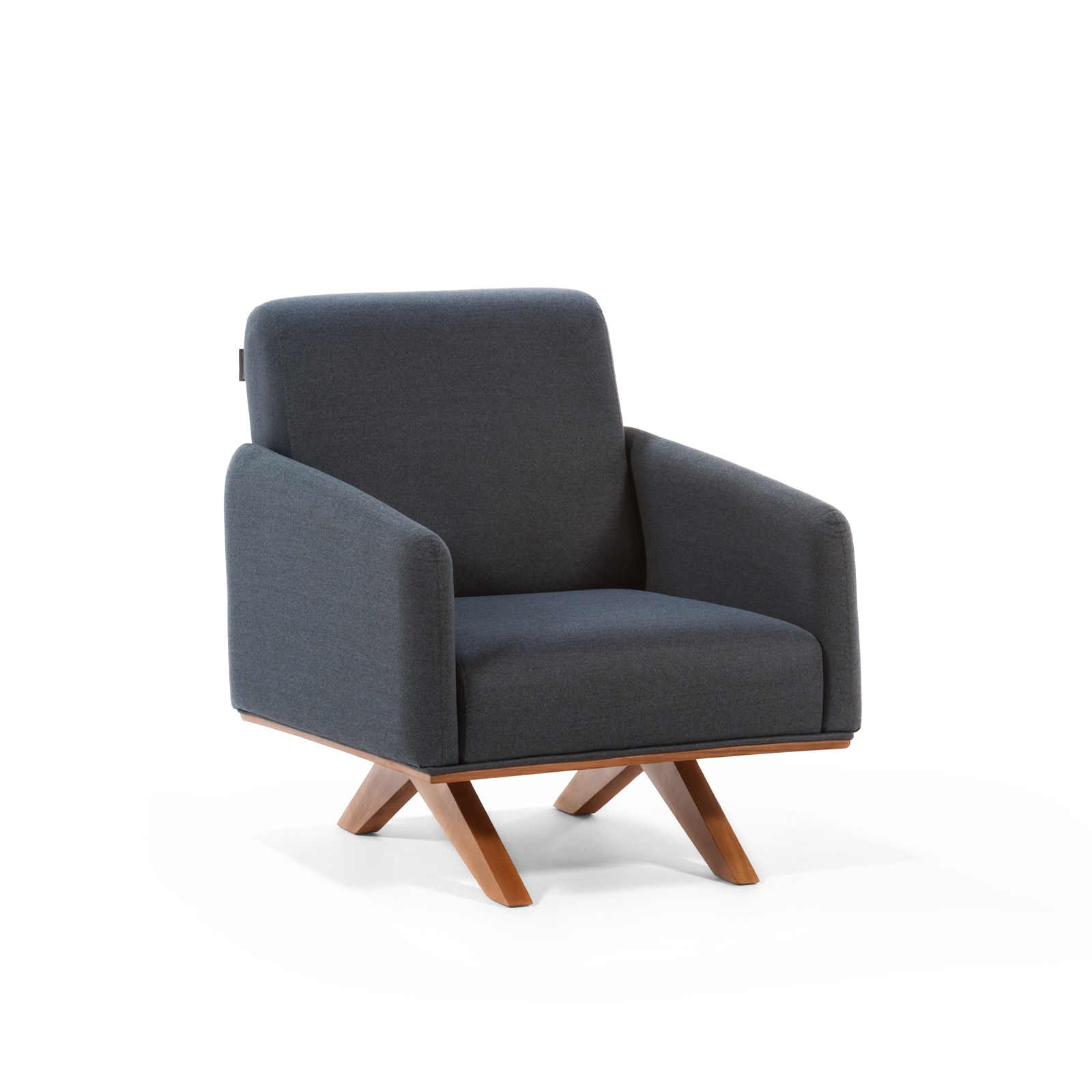 modern armchair with unique design wooden legs