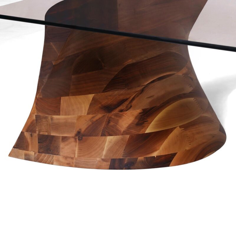 luxury solid walnut wood coffee table