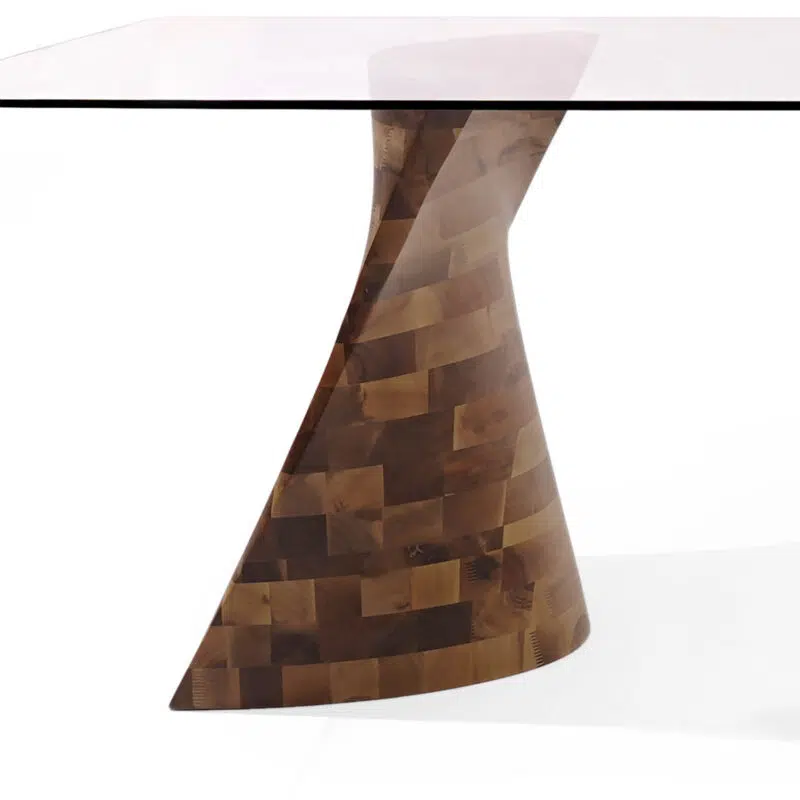 luxury solid walnut wood surface dining table elegant