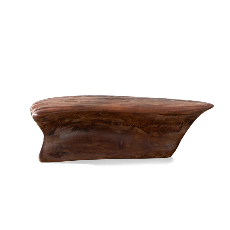 wave bench solid wood