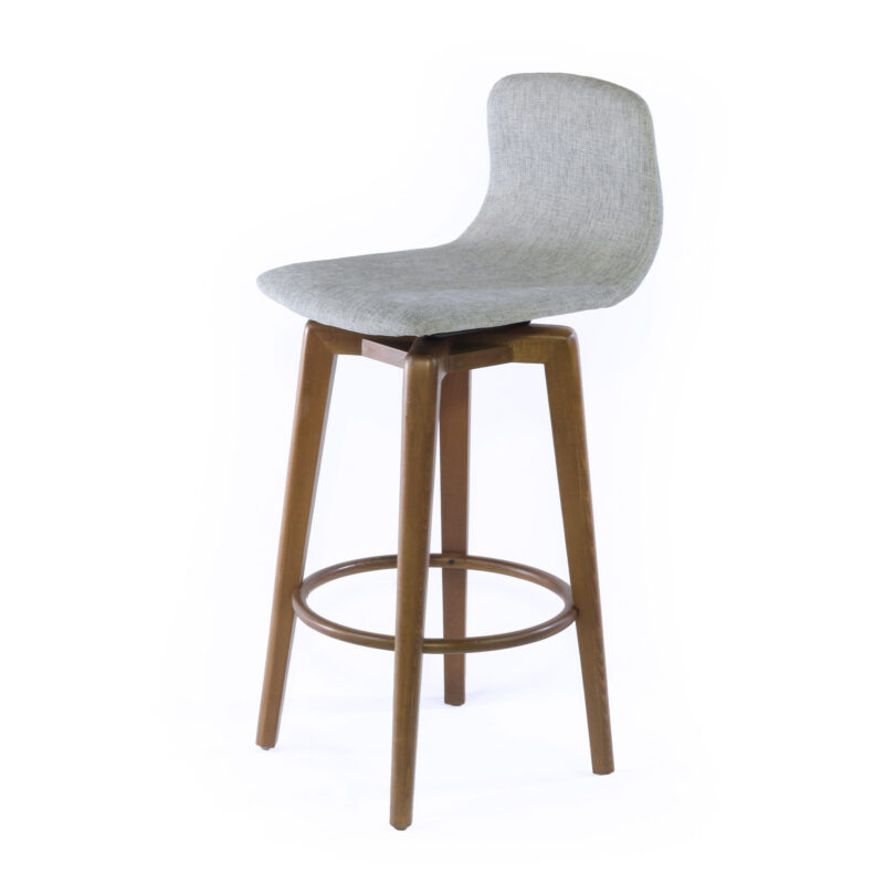 high end bar stool with back rest wooden