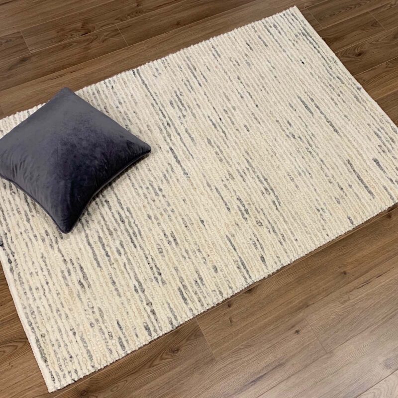 ester icy grey handmade area rug