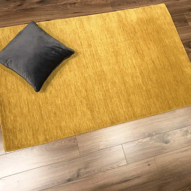 lora mustard handmade area rug