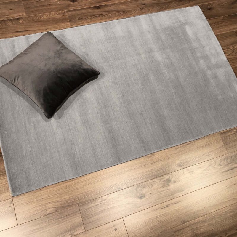 lora silver handmade area rug