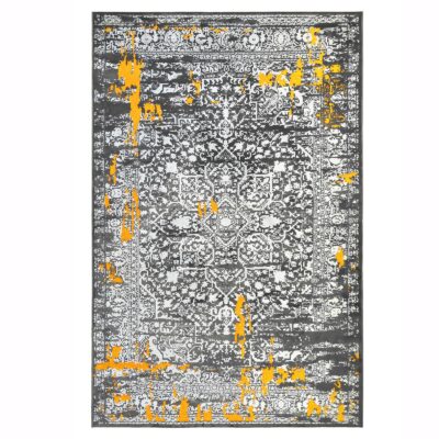 yellow and gray orren area rug