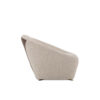 Luxurious LEOPARD Furniture armchair, mid-century modern design, side view on white background.