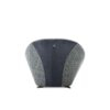 Elegant grey designer armchair on a white background, luxury accent chair by LEOPARD Furniture Canada.