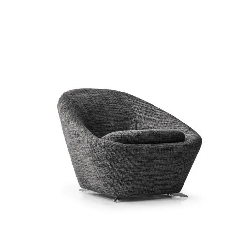 fauteuil d'appoint tao en combinaison de couleurs gris foncé très confortable vue d'ensemble