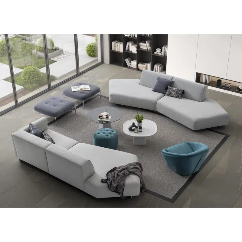 Contemporary sectional sofa in modern living room setup by LEOPARD Furniture, Canada. Stylish interior design inspiration.