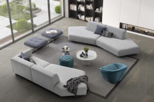 modern living room set with heritage modular sofa