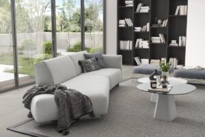contemporary living room set with heritage modular sofa