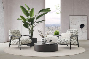 unique modern boboli armchair unique fabric black and white fabric with black wooden legs and arms