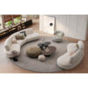 bon bon modular sofa white soft fabric round modern design