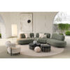 Modern green sectional sofa in elegant living room setup by LEOPARD Furniture, Canada. Interior design excellence.
