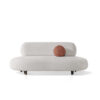 bon bon loveseat sofa cute round design with a globe cushion