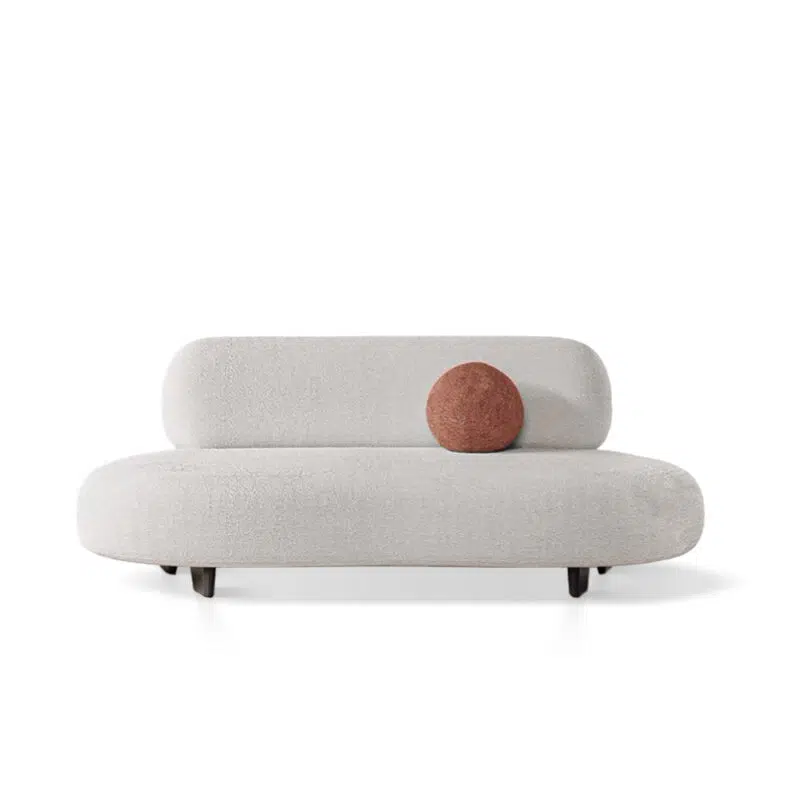 bon bon loveseat canapé design rond et mignon avec coussin globe