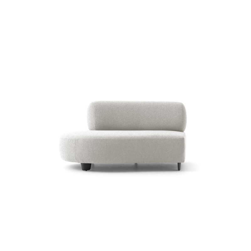 bon bon modular sofa in white soft fabric left module