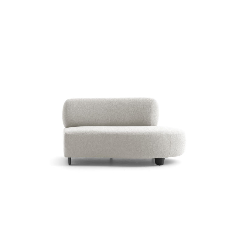 bon bon modular sofa in white soft fabric right module