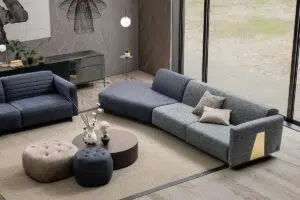 heritage modular sofa in blue