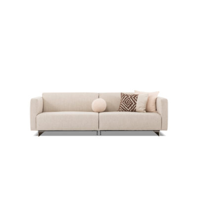 heritage modular sofa loveseat in white fabric