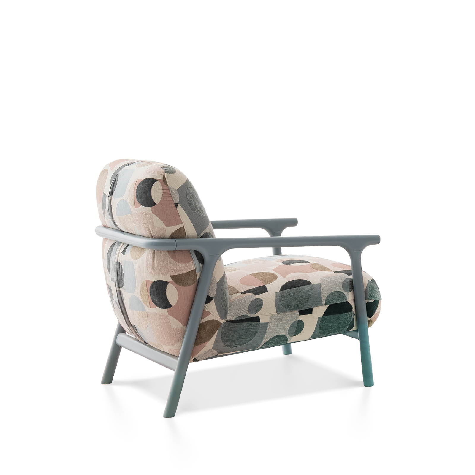 Sink into the plush cushions of the Boboli Marshmallow Armchair, featuring a unique and eye-catching fabric