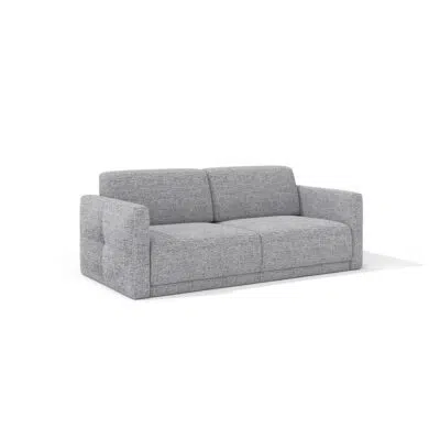 Gray modern sofa by LEOPARD Furniture on white background. Luxurious contemporary design for high-end interiors, Canada.