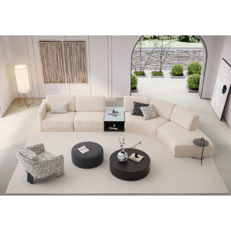 high end modular sofa in white