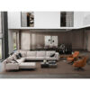 The Loft Modular Sofa in a modern living space with a white fabric
