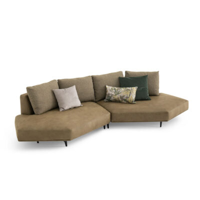 origami mid-century modern design green sofa