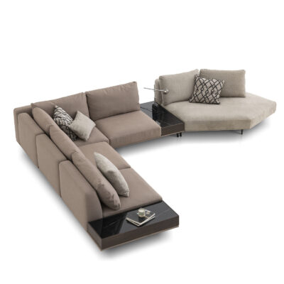 unique design modular sofa mid-century modern and contemporary design with interior coffee table and origami module